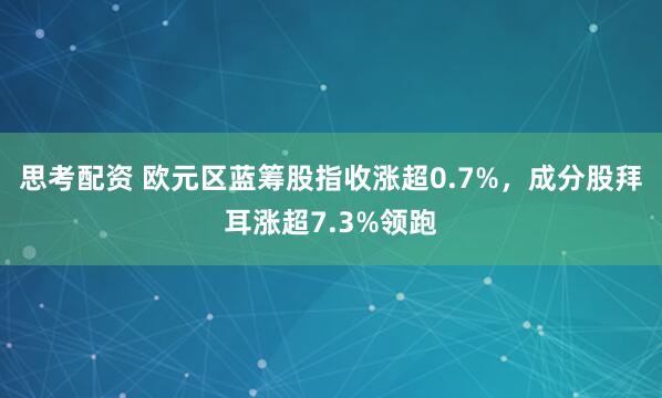 思考配资 欧元区蓝筹股指收涨超0.7%，成分股拜耳涨超7.3%领跑