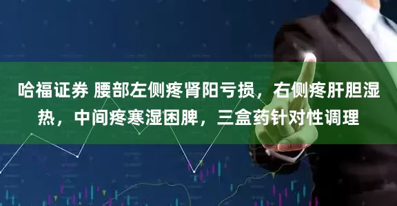 哈福证券 腰部左侧疼肾阳亏损，右侧疼肝胆湿热，中间疼寒湿困脾，三盒药针对性调理